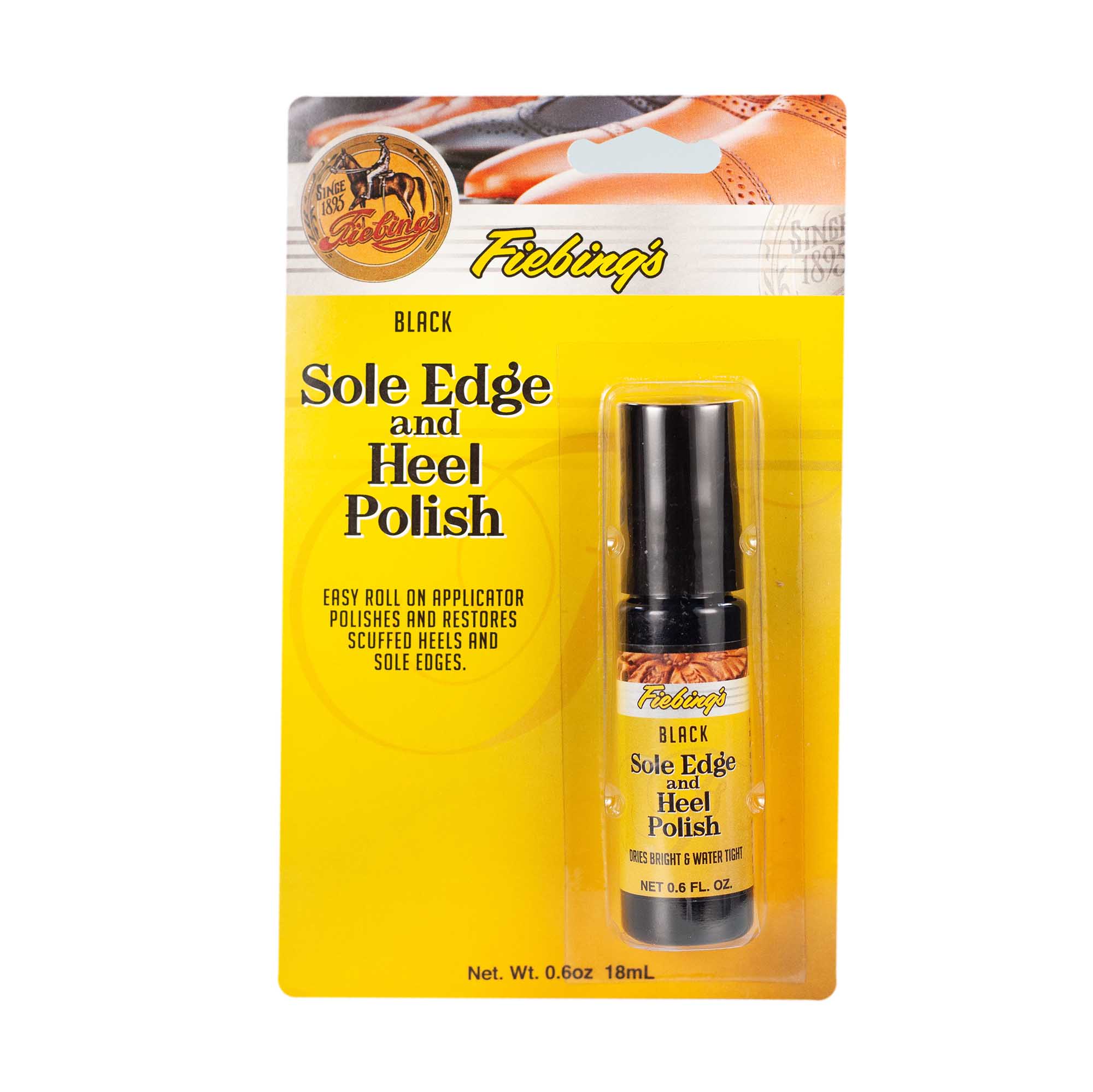 Fiebing Shoe Sole Edge & Heel Polish Dressing - BLACK 0.6 oz Roll